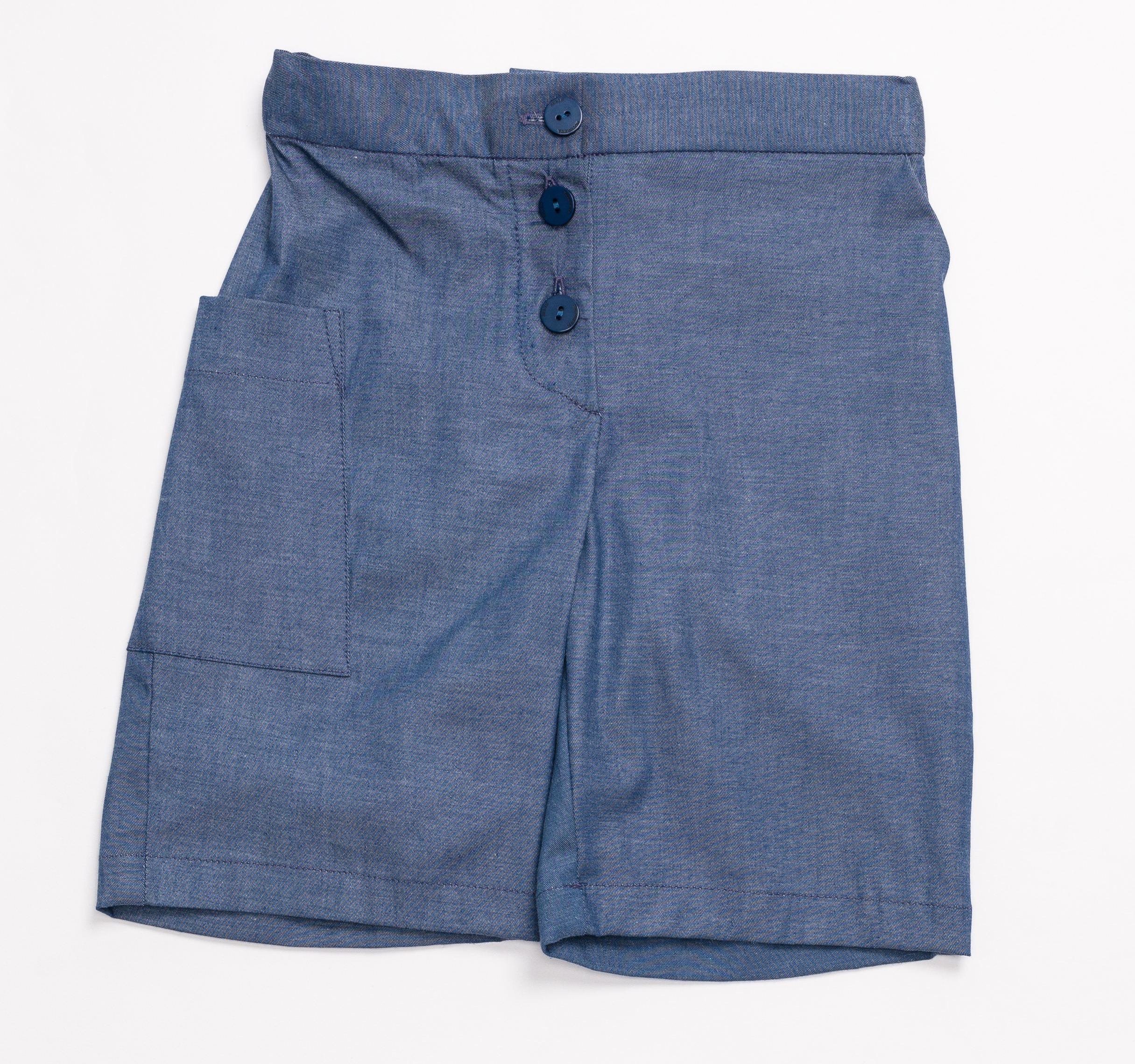                                                                                                                                              Pocket shorts-Denim 